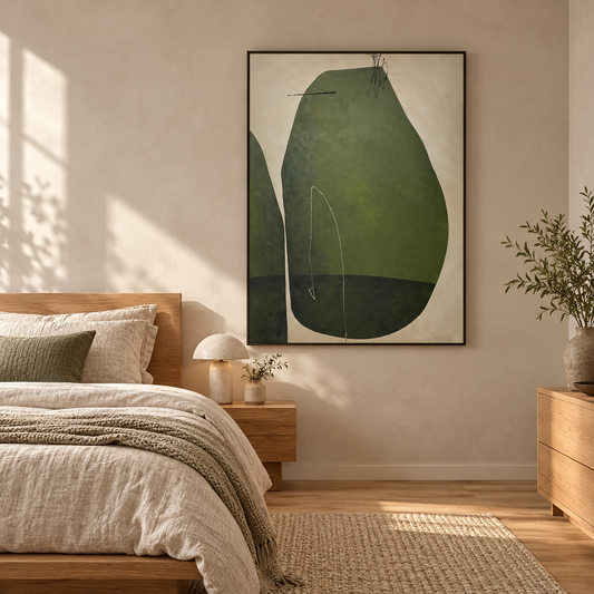 Green Abstract Wall Art for Modern Interiors