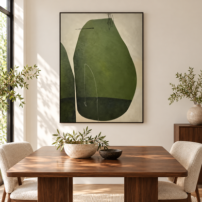 Green Abstract Wall Art for Modern Interiors