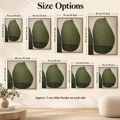 Green Abstract Wall Art for Modern Interiors