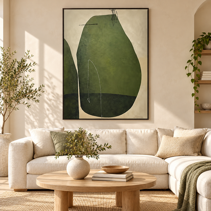 Green Abstract Wall Art for Modern Interiors