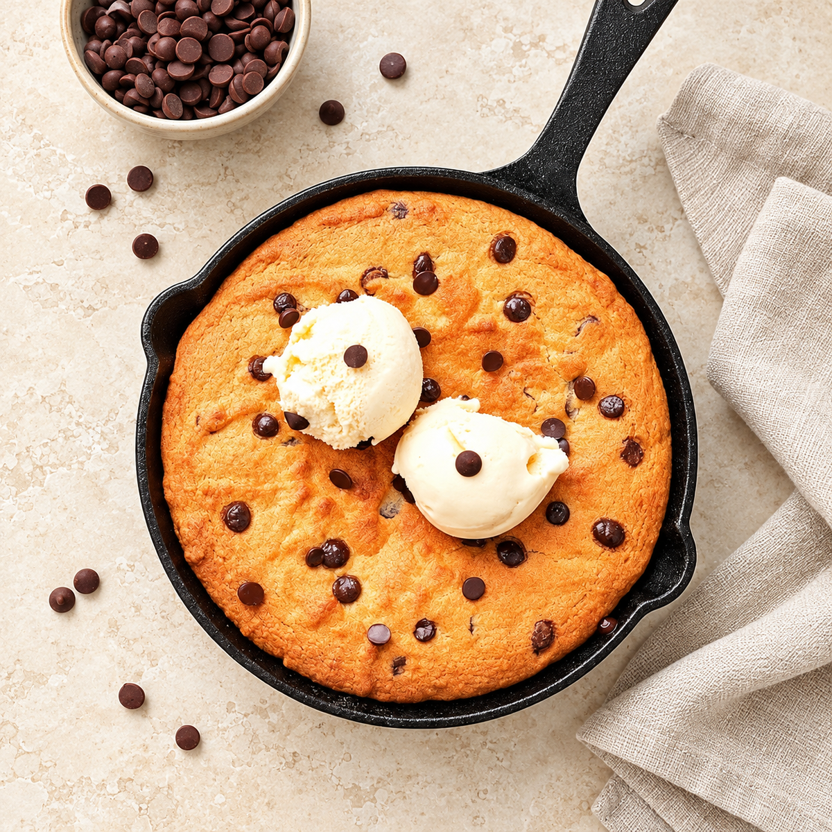 Pre-Seasoned Cast Iron Skillet with Pouring Spouts